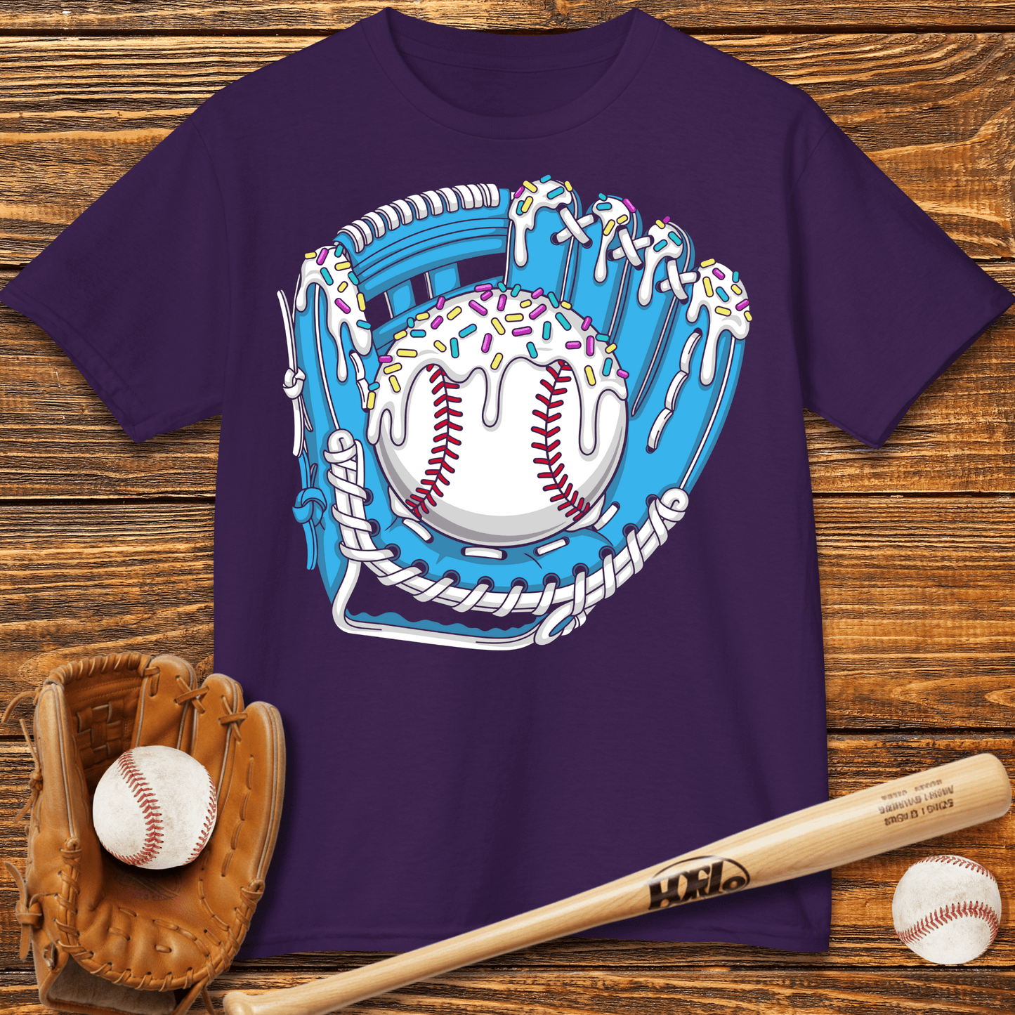 Drip Baseball Glove Kids T-Shirt - HomeRun PrintsKids clothes