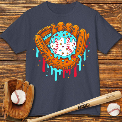 Drip Baseball Glove Kids T-Shirt - HomeRun PrintsKids clothes