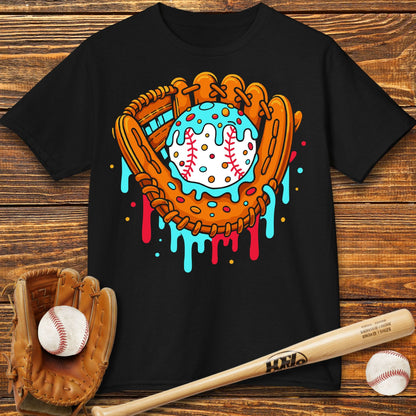 Drip Baseball Glove Kids T-Shirt - HomeRun PrintsKids clothes
