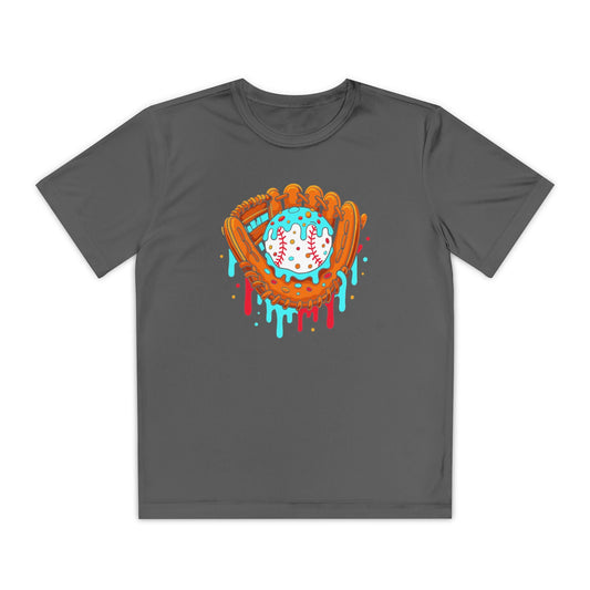Drip Baseball Glove Youth Athletic Tee - HomeRun PrintsKids clothes