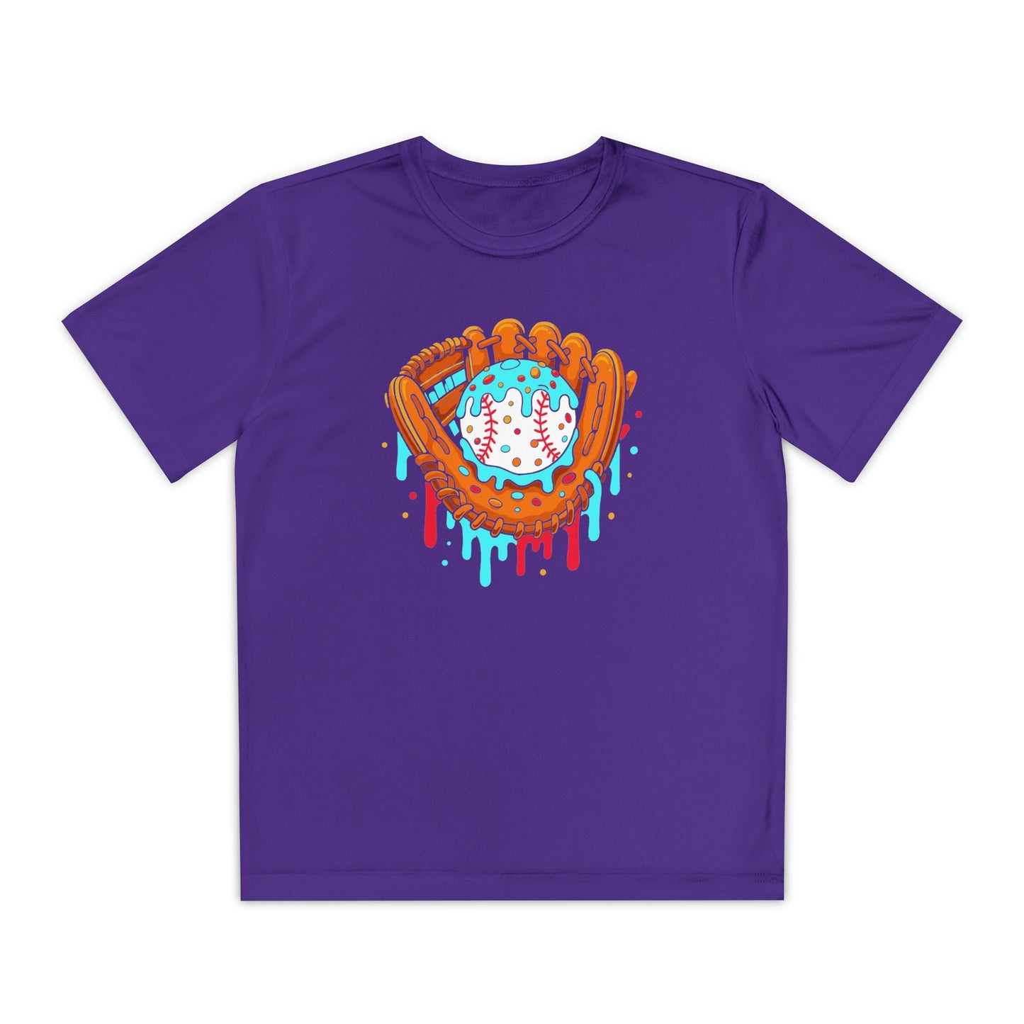 Drip Baseball Glove Youth Athletic Tee - HomeRun PrintsKids clothes