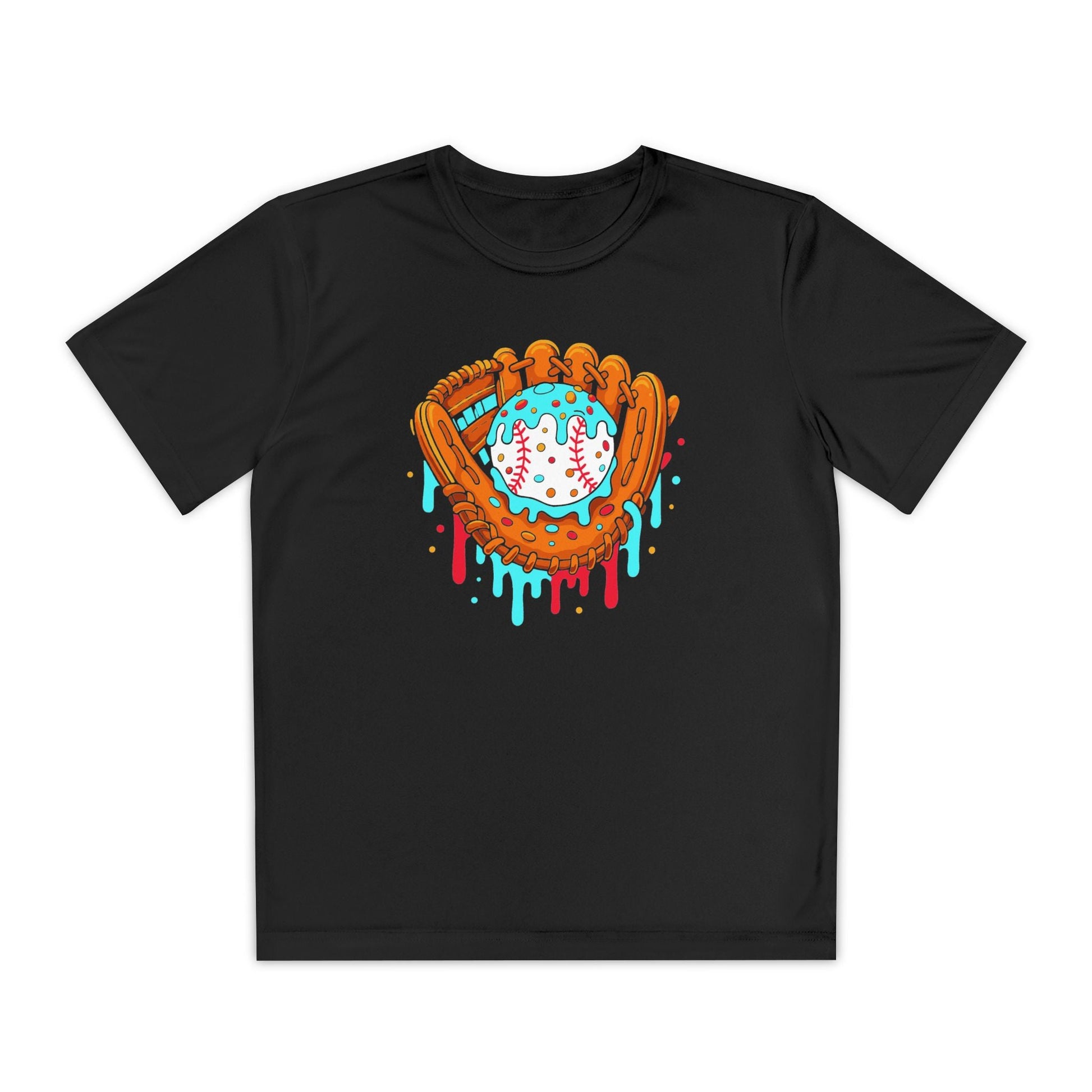 Drip Baseball Glove Youth Athletic Tee - HomeRun PrintsKids clothes