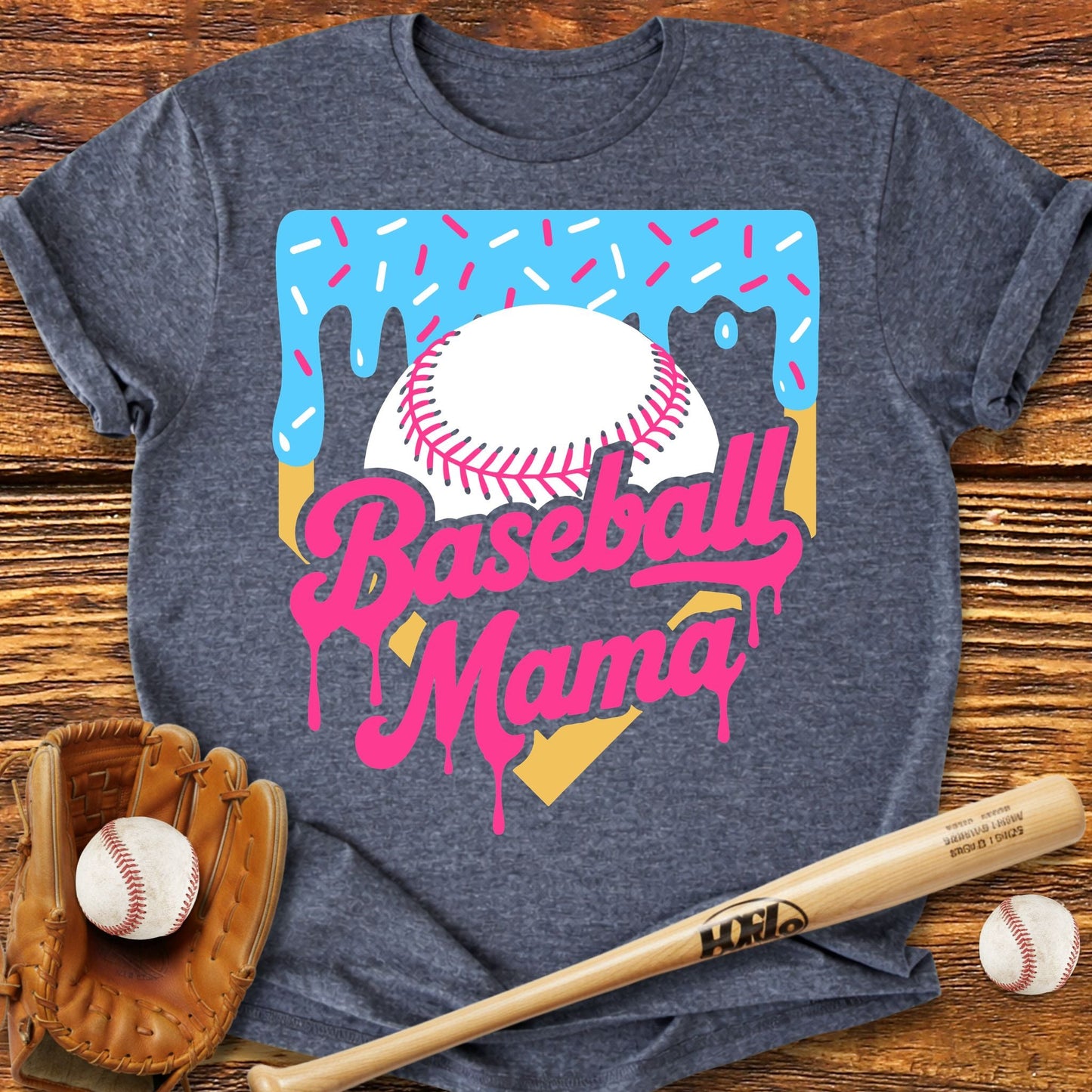 Drip Baseball Mama T-shirt - HomeRun PrintsT-Shirt
