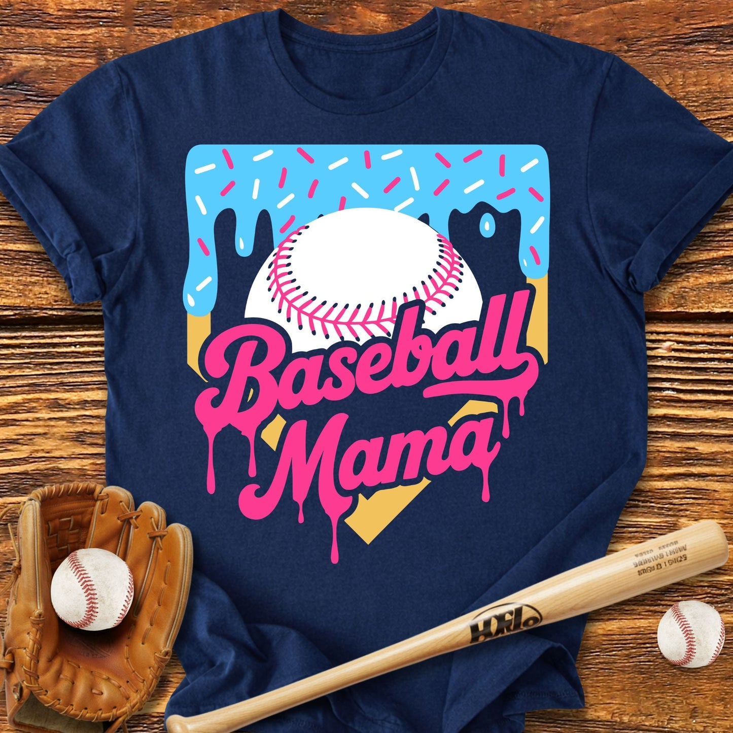 Drip Baseball Mama T-shirt - HomeRun PrintsT-Shirt