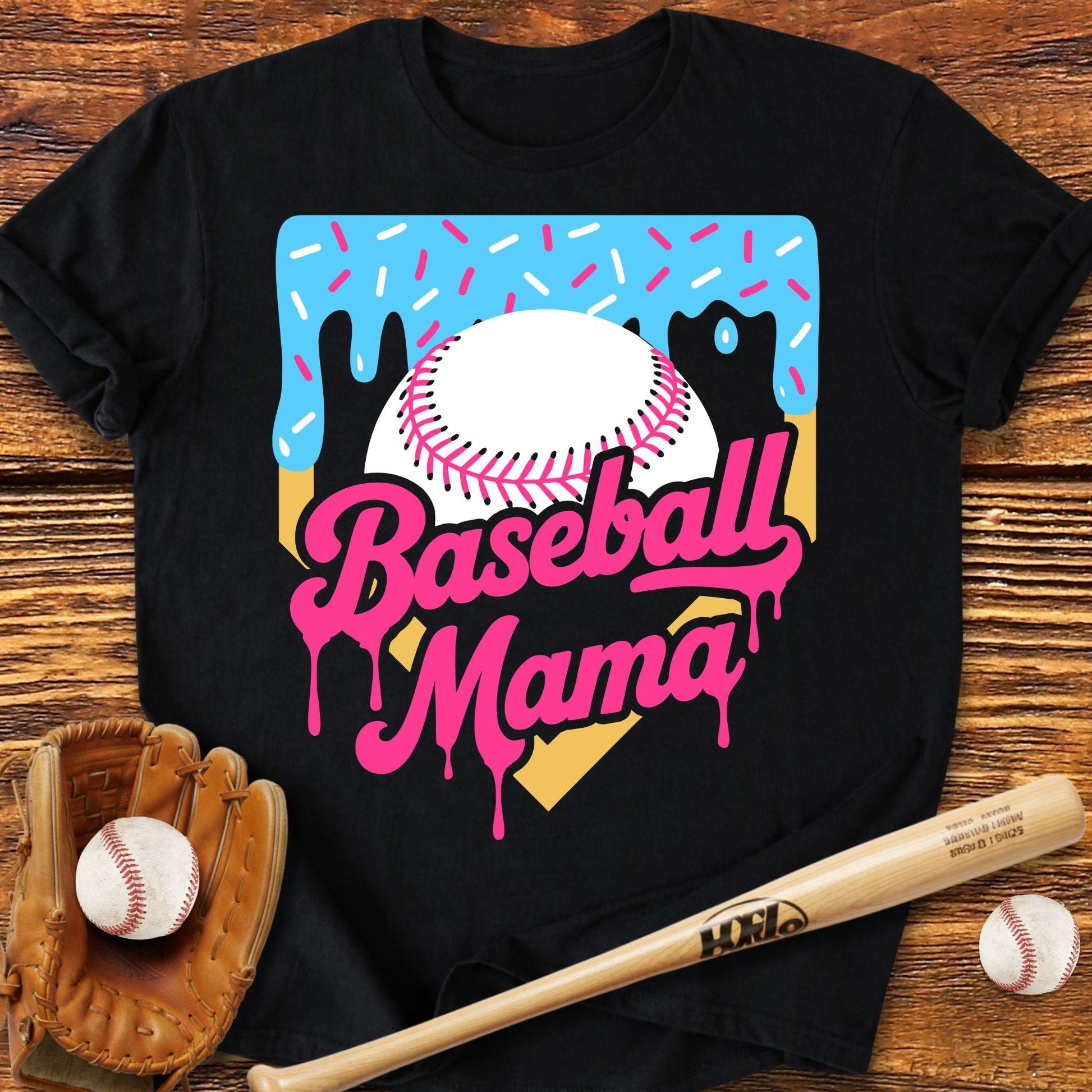Drip Baseball Mama T-shirt - HomeRun PrintsT-Shirt