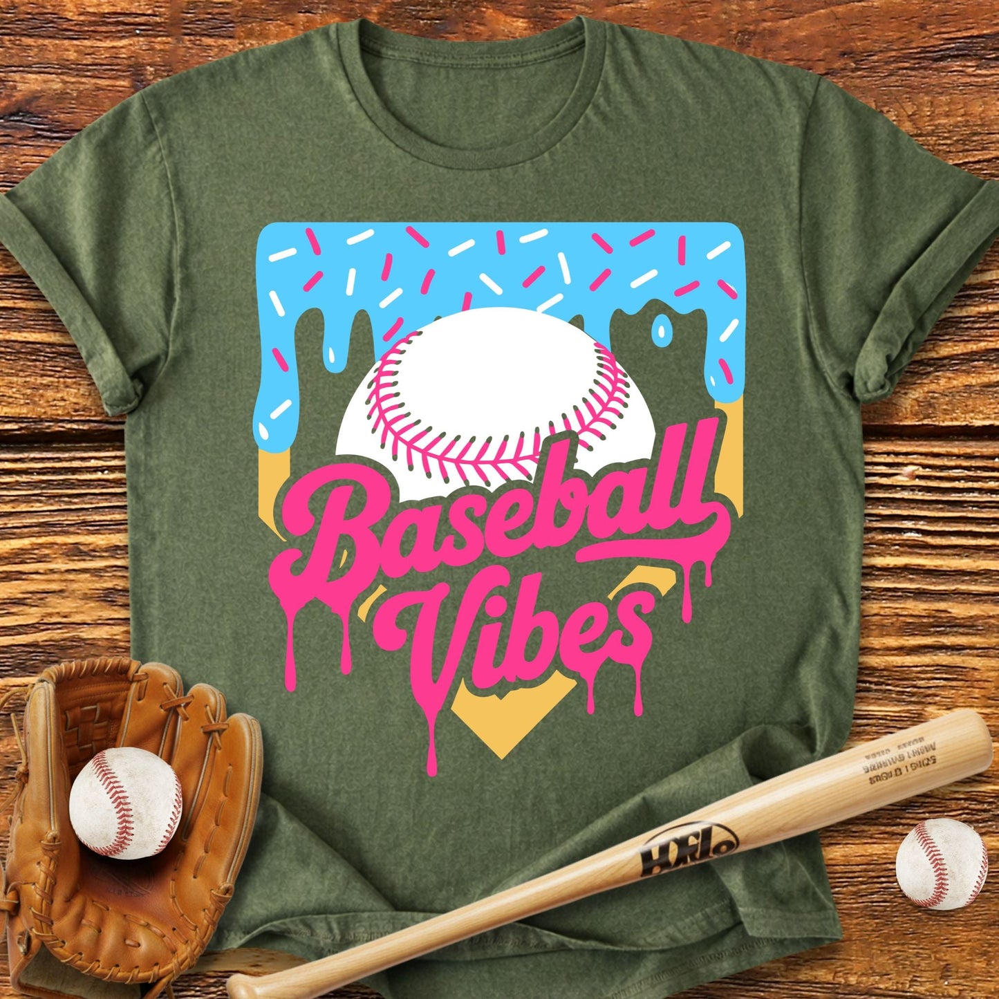 Drip Baseball Vibes Adult T-shirt - HomeRun PrintsT-Shirt