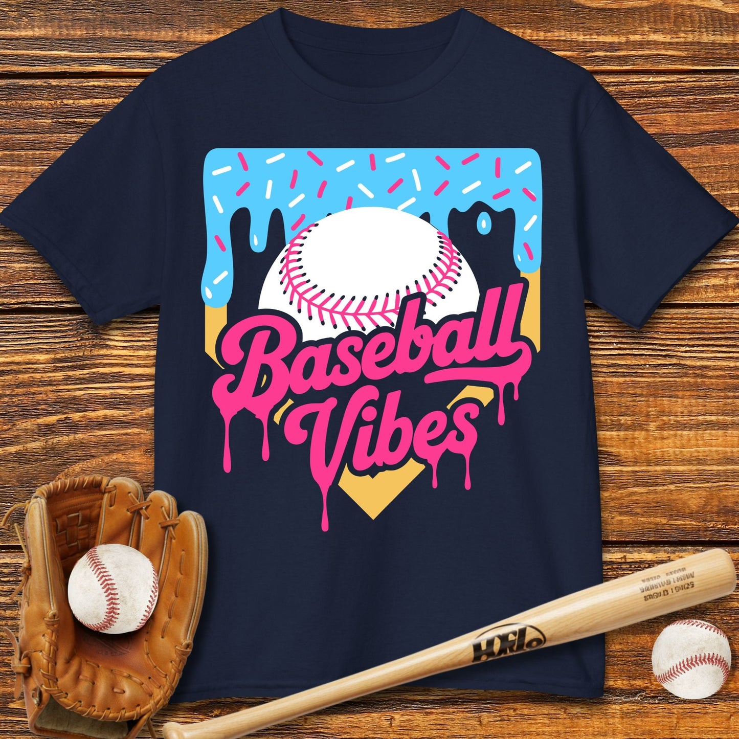Drip Baseball Vibes Kids T-shirt - HomeRun PrintsKids clothes