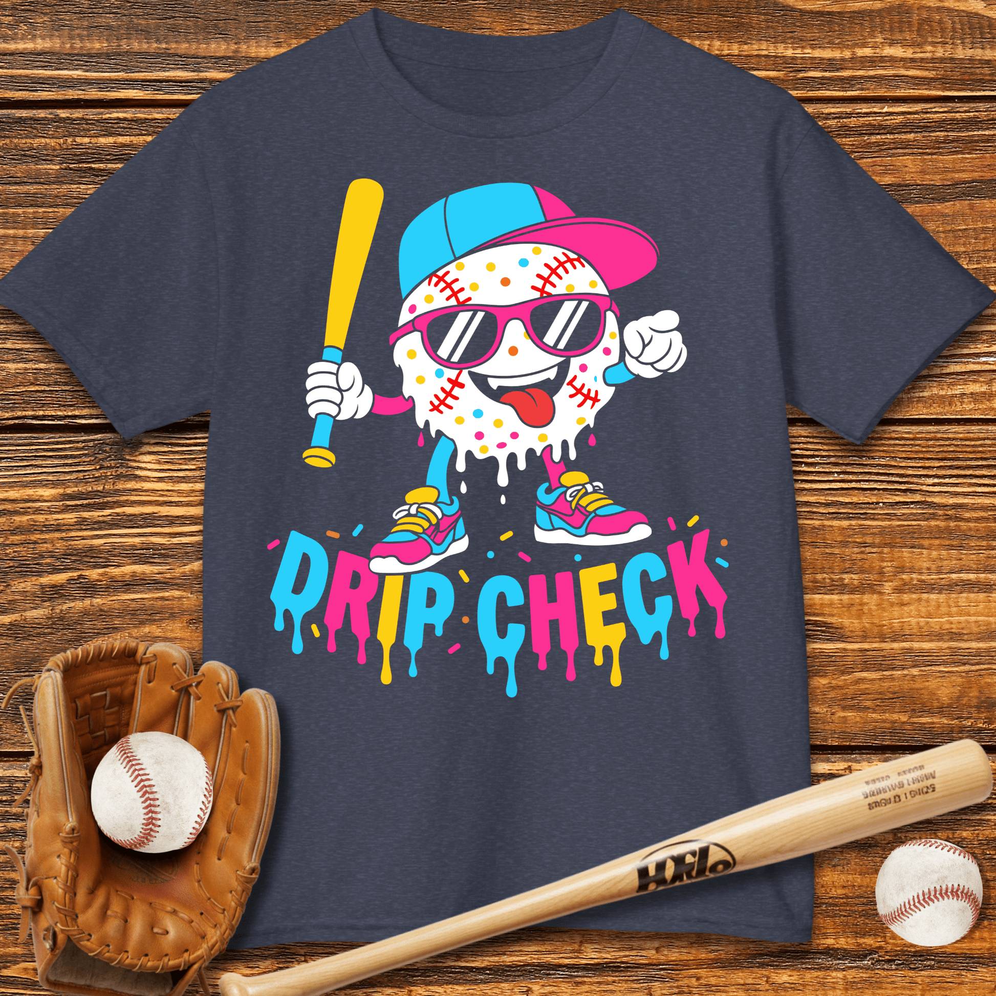 Drip Check Baseball Kids T-shirt - HomeRun PrintsKids clothes