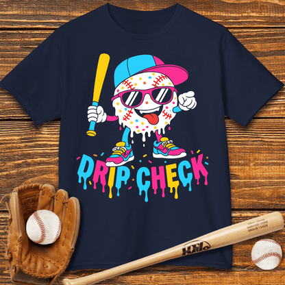 Drip Check Baseball Kids T-shirt - HomeRun PrintsKids clothes