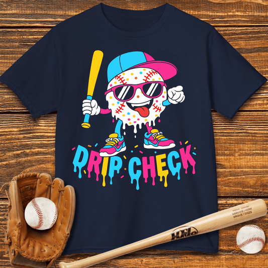 Drip Check Baseball Kids T-shirt - HomeRun PrintsKids clothes