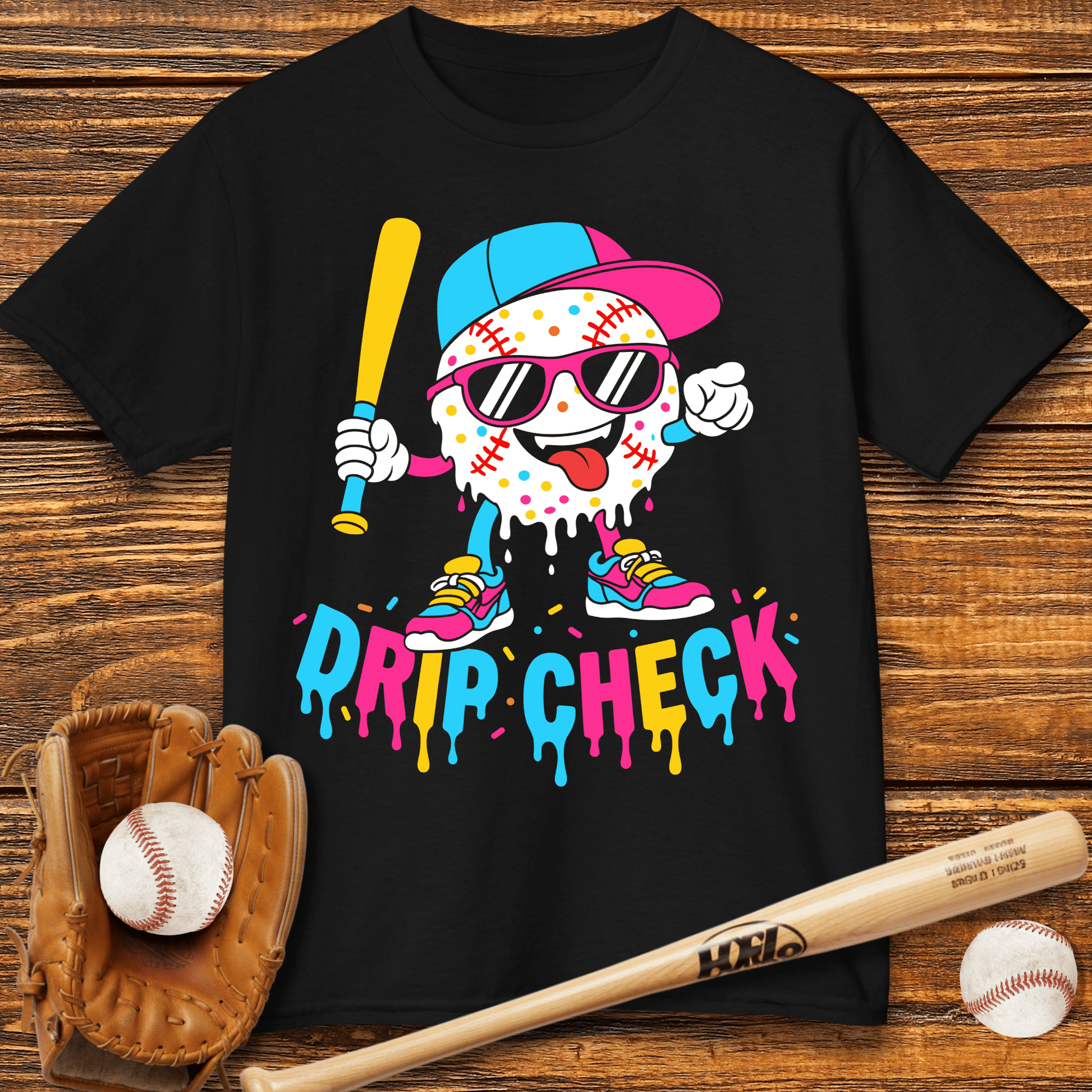 Drip Check Baseball Kids T-shirt - HomeRun PrintsKids clothes