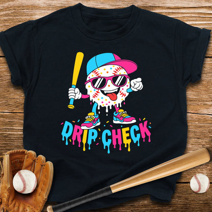 Drip Check Baseball Youth Tee - HomeRun PrintsKids clothes