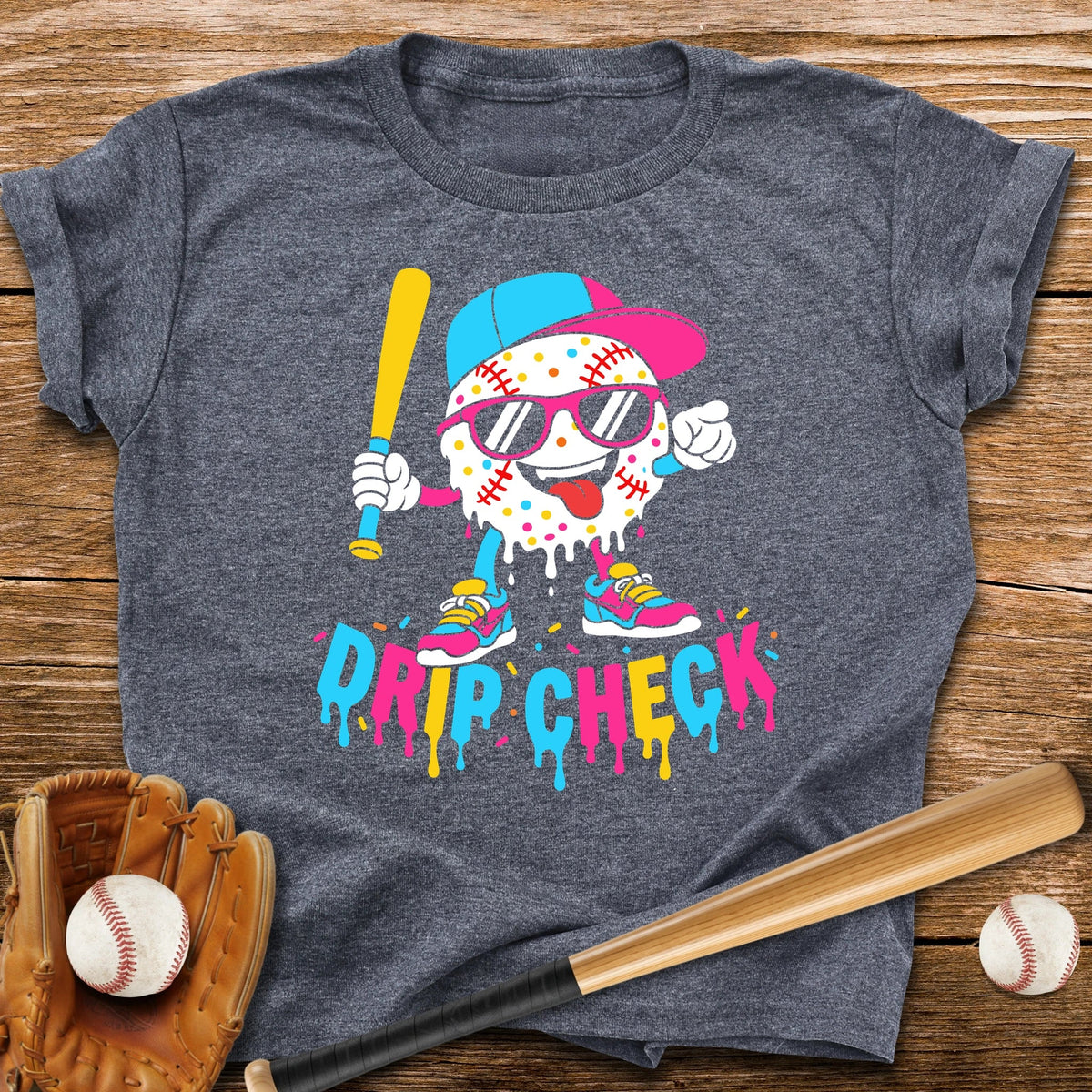 Drip Check Baseball Youth Tee - HomeRun PrintsKids clothes