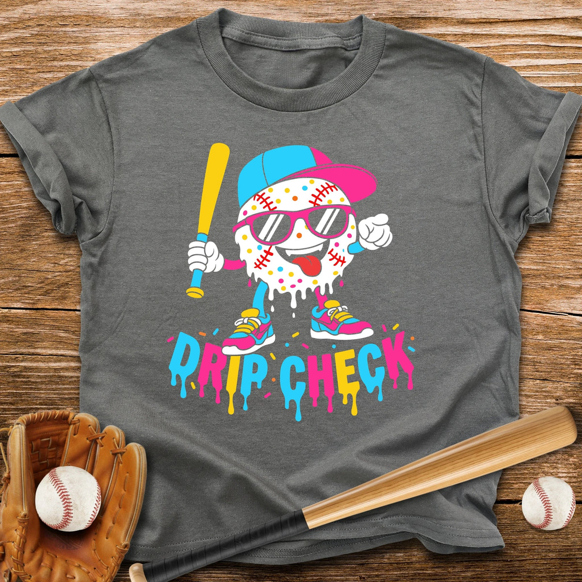 Drip Check Baseball Youth Tee - HomeRun PrintsKids clothes