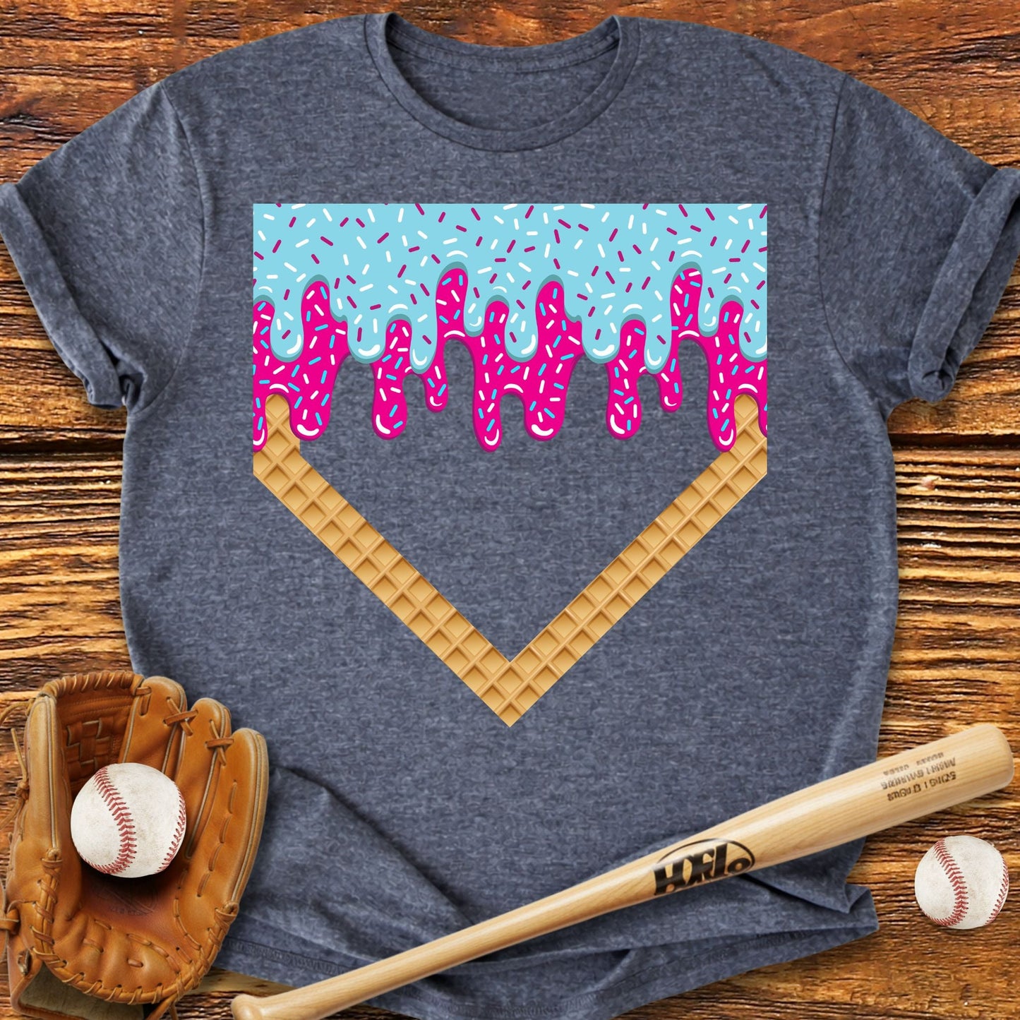 Drip Home Plate Adult T-Shirt - HomeRun PrintsT-Shirt