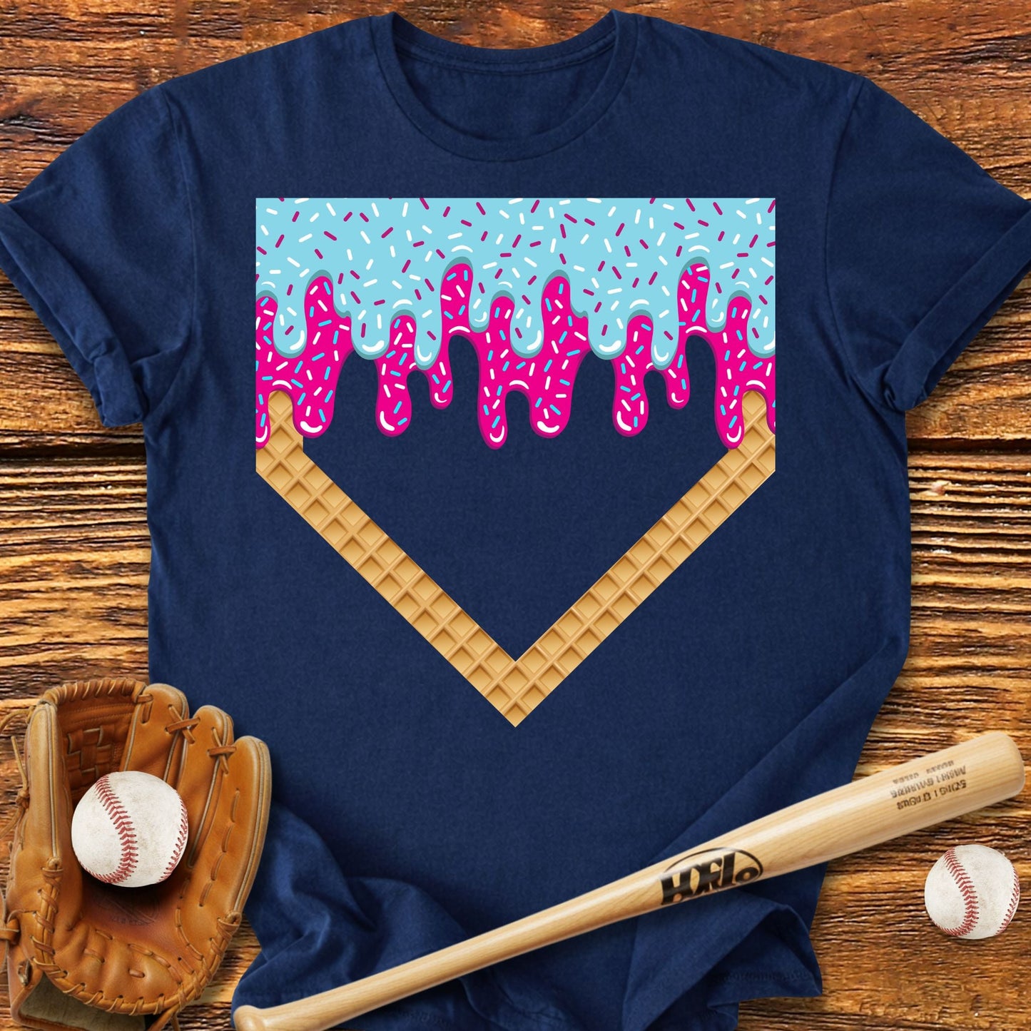 Drip Home Plate Adult T-Shirt - HomeRun PrintsT-Shirt