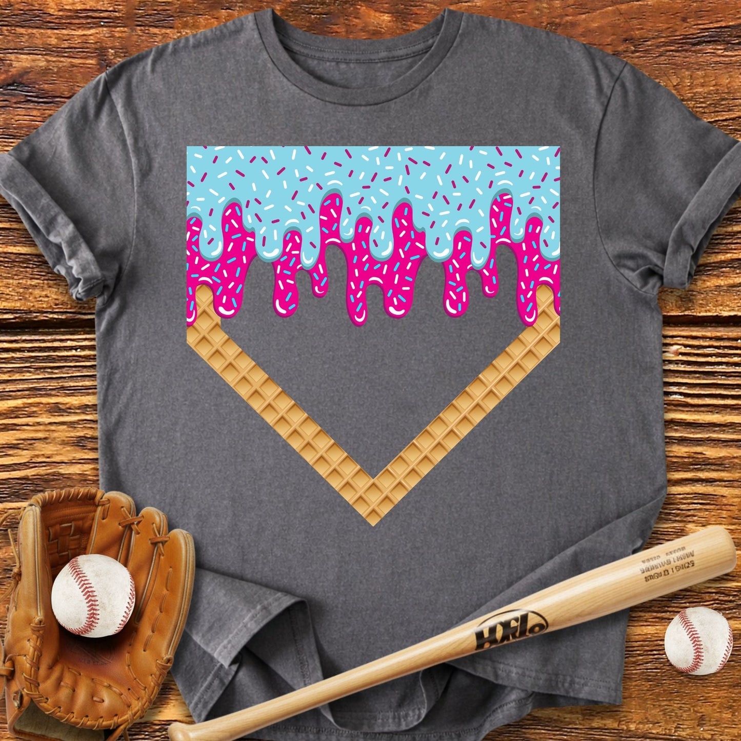 Drip Home Plate Adult T-Shirt - HomeRun PrintsT-Shirt