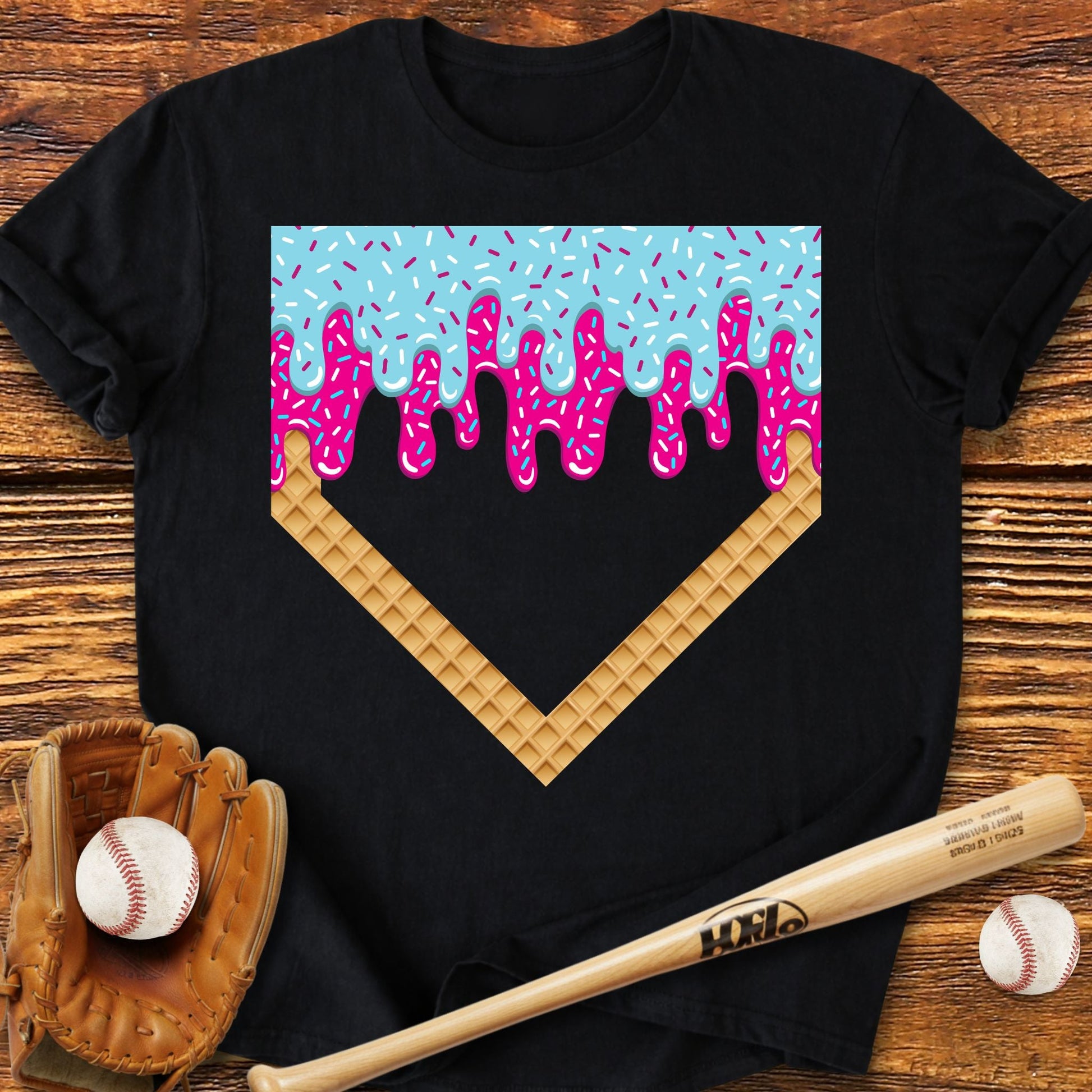 Drip Home Plate Adult T-Shirt - HomeRun PrintsT-Shirt
