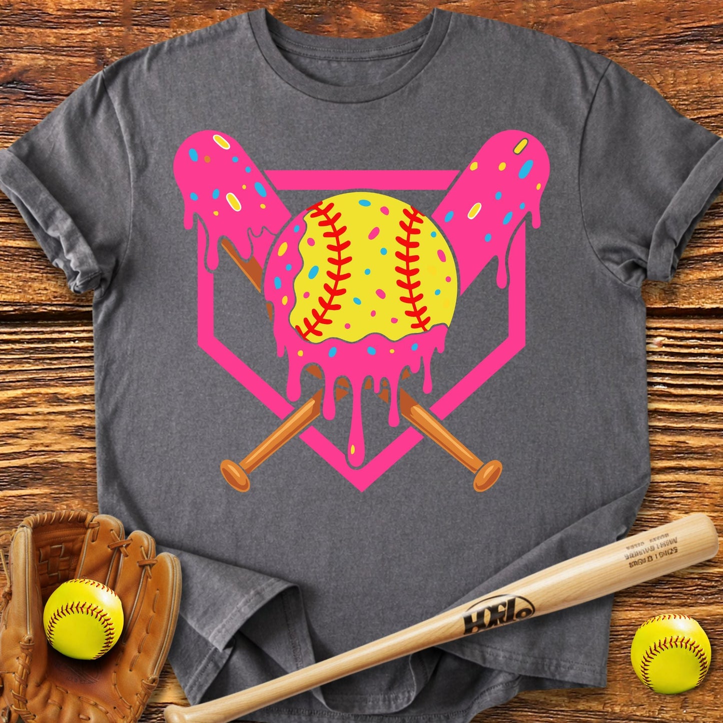 Drip Softball Adult T-Shirt - HomeRun PrintsT-Shirt