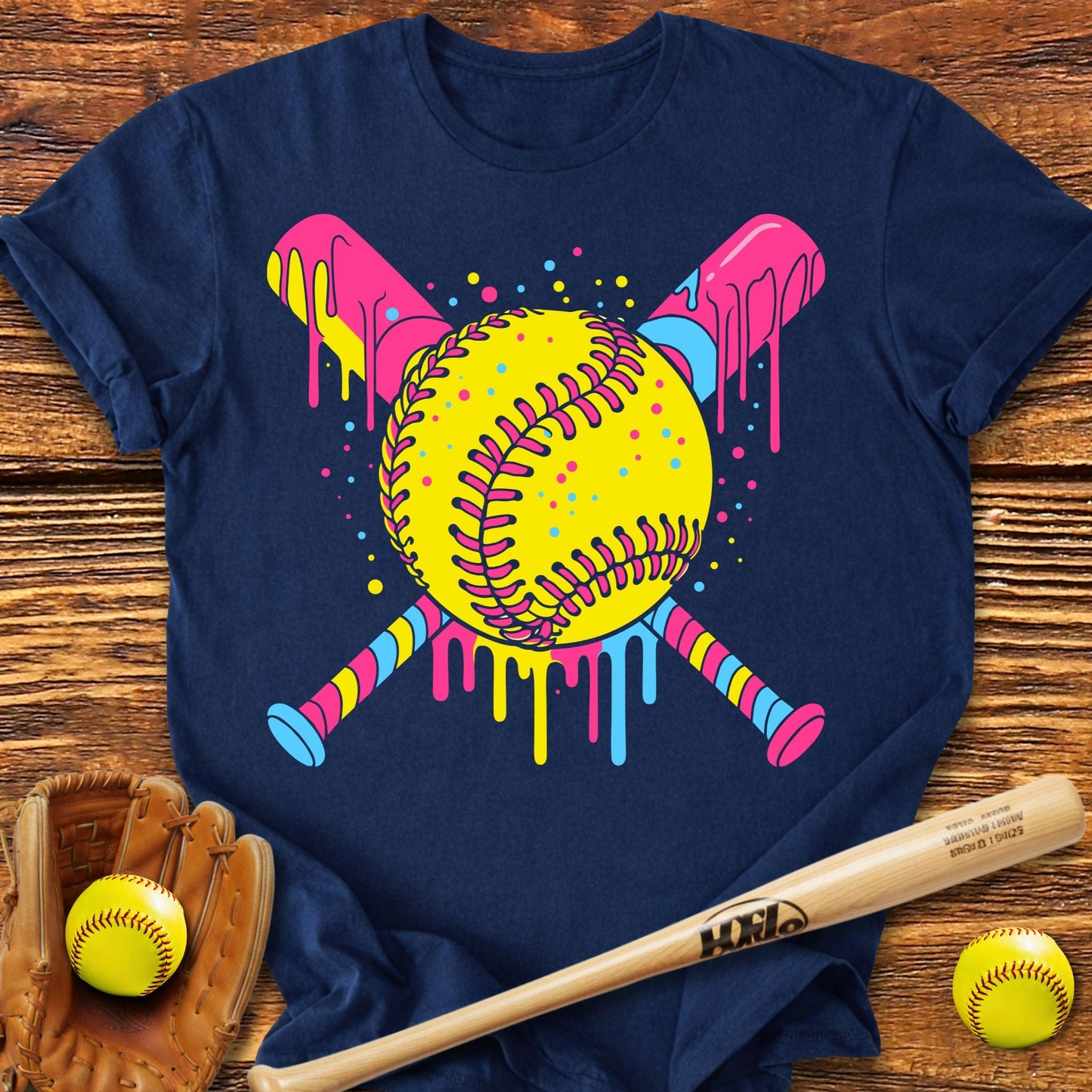 Drip Softball Adult T-Shirt - HomeRun PrintsT-Shirt