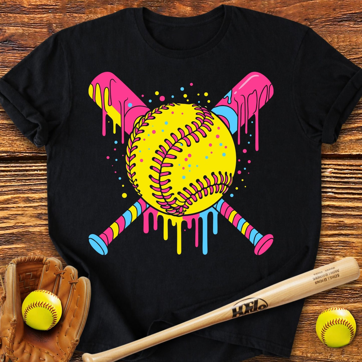 Drip Softball Adult T-Shirt - HomeRun PrintsT-Shirt