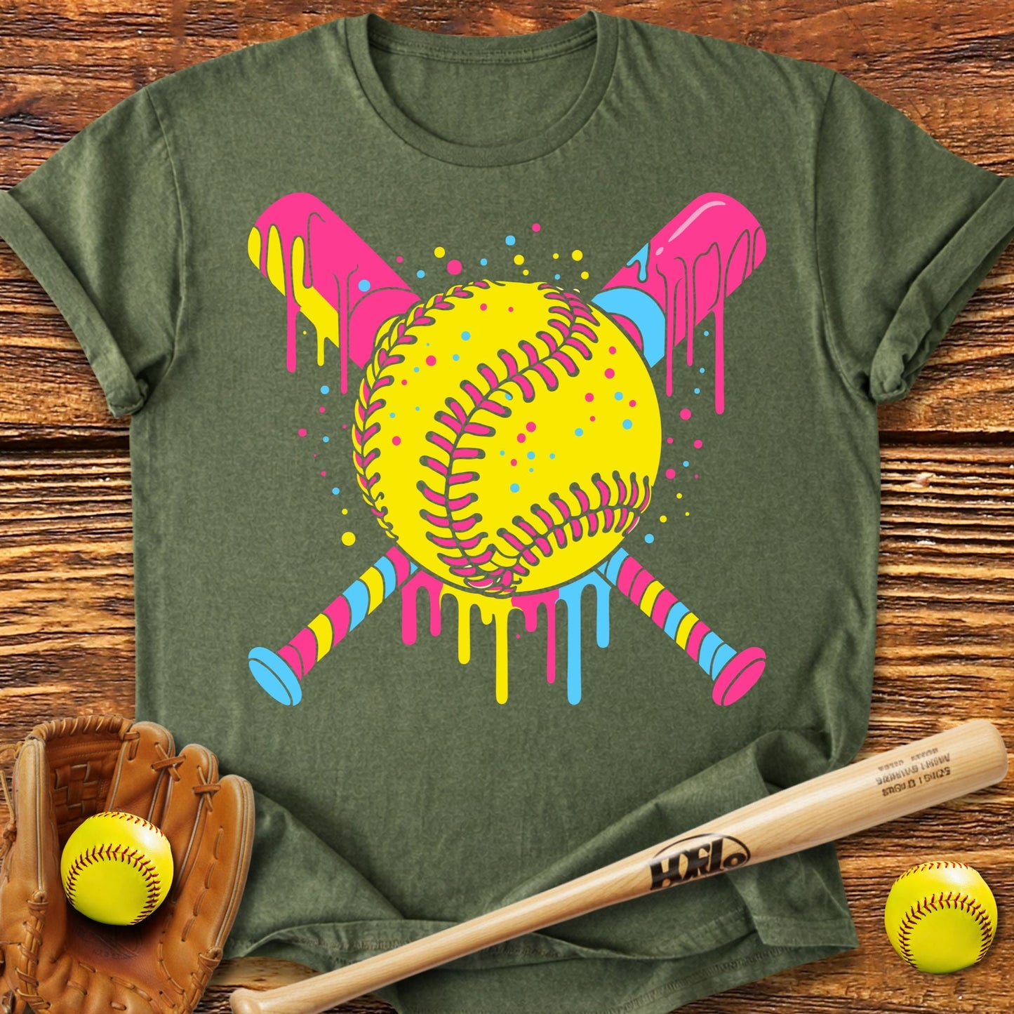 Drip Softball Adult T-Shirt - HomeRun PrintsT-Shirt