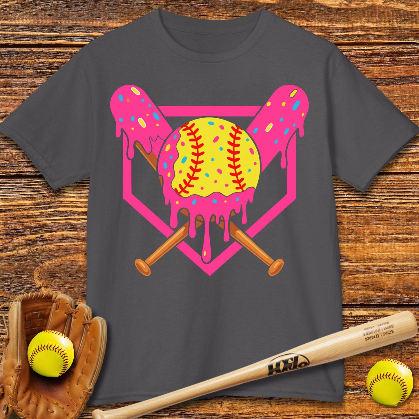 Drip Softball Kids T-shirt - HomeRun PrintsKids clothes