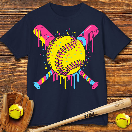 Drip Softball Kids T-shirt - HomeRun PrintsKids clothes