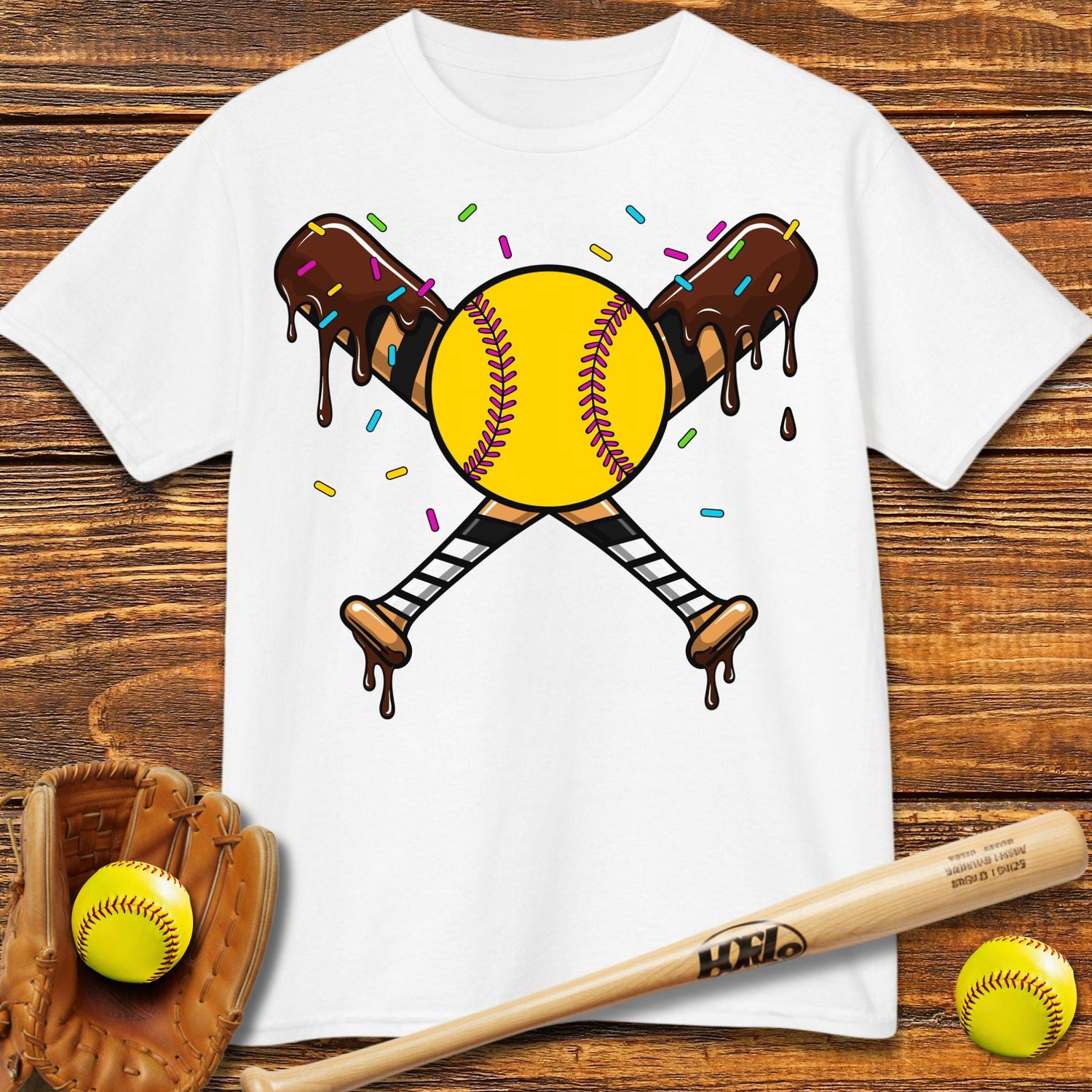 Drip Softball Kids T-shirt - HomeRun PrintsKids clothes