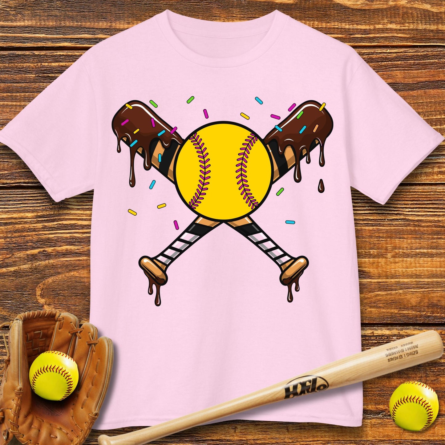 Drip Softball Kids T-shirt - HomeRun PrintsKids clothes