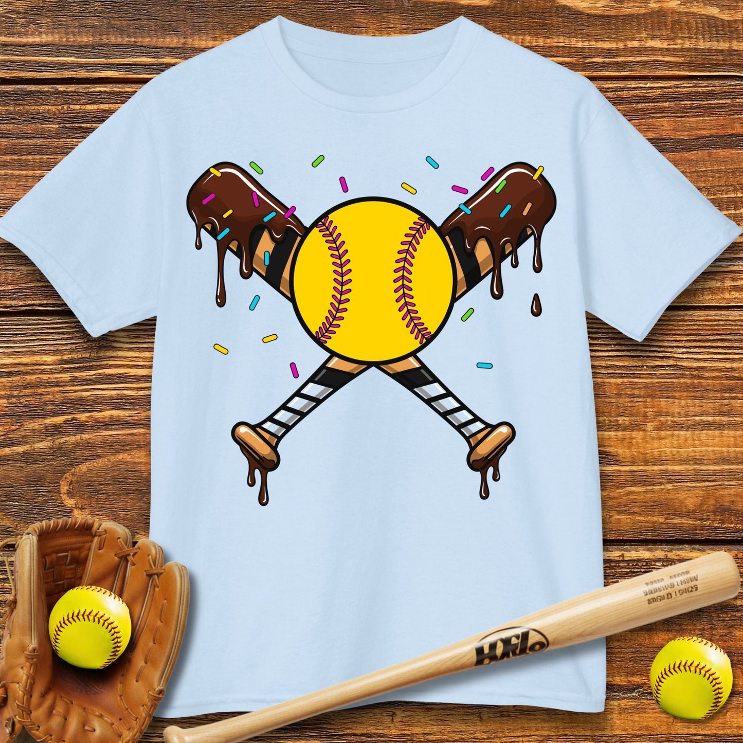 Drip Softball Kids T-shirt - HomeRun PrintsKids clothes