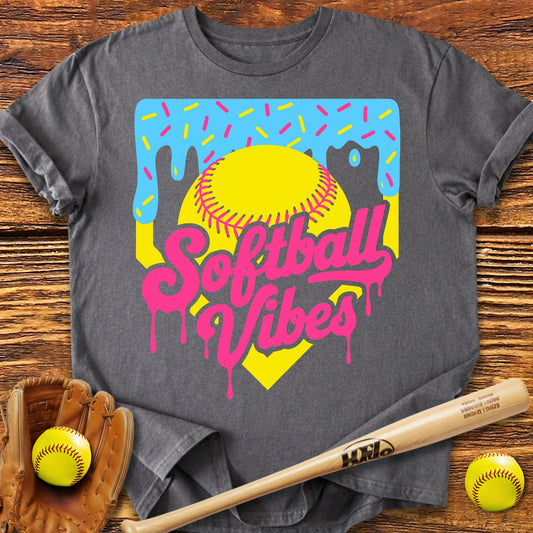 Drip Softball Vibes T-Shirt - HomeRun PrintsT-Shirt