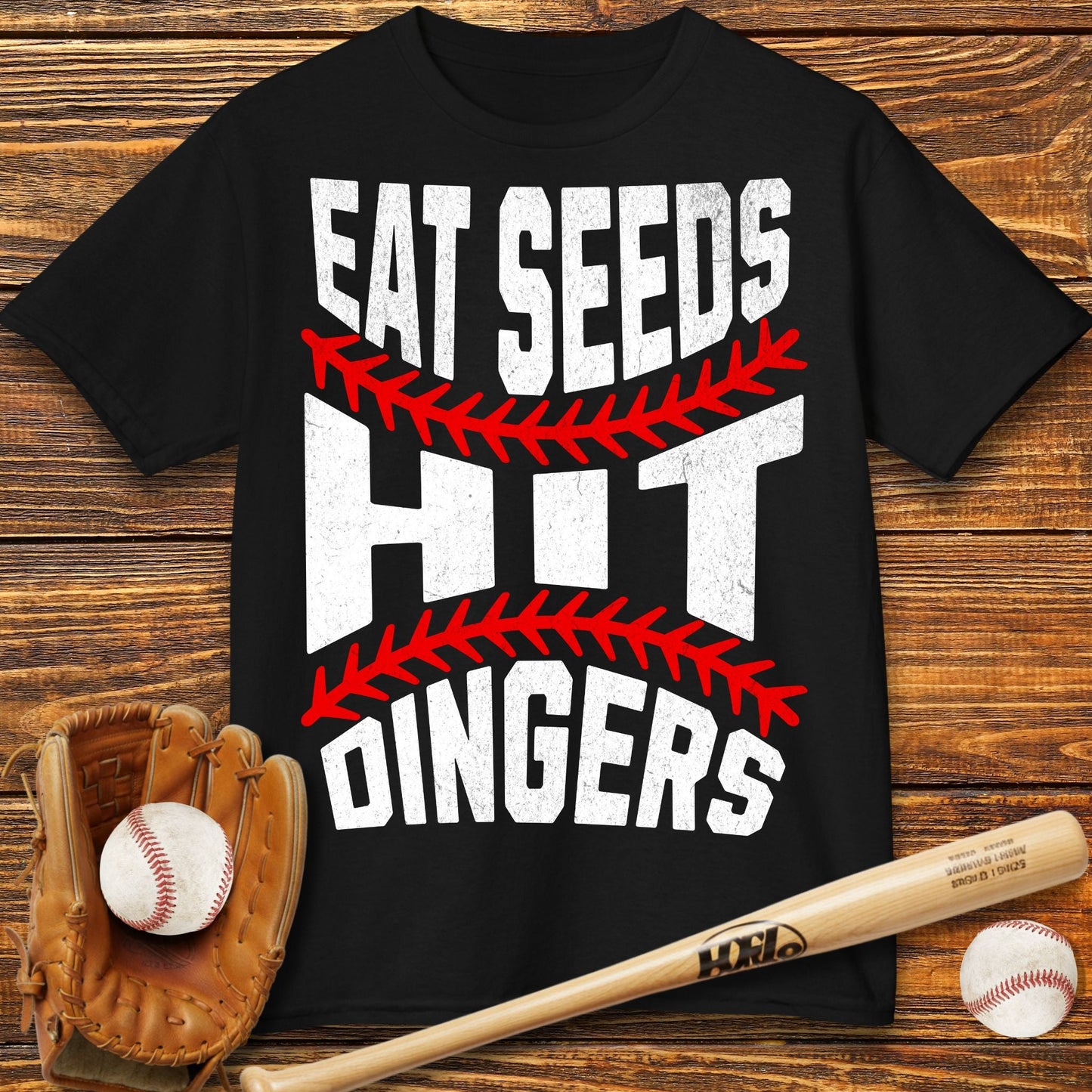 Eat Seeds Hit Dingers Kids T-Shirt - HomeRun PrintsKids clothes