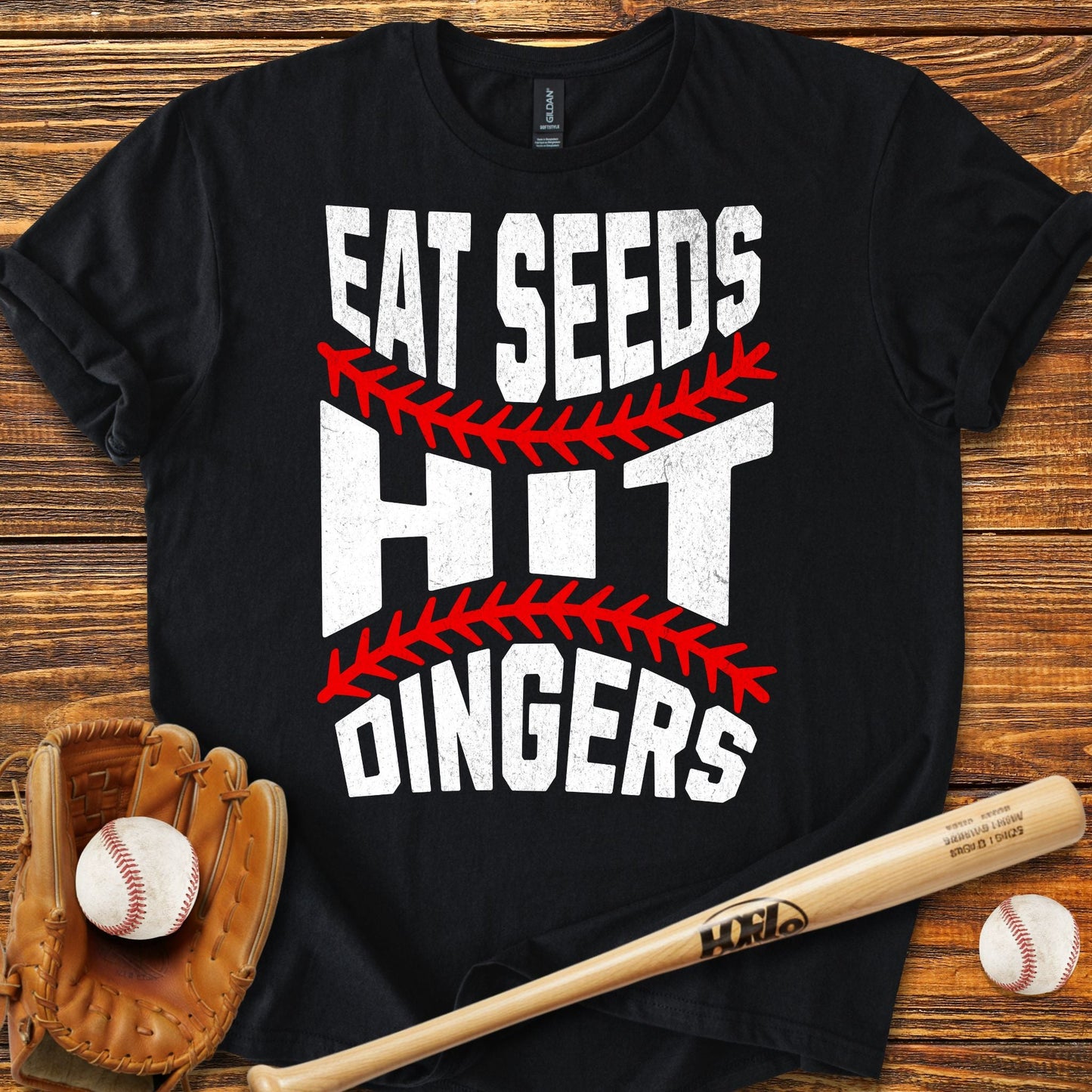 Eat Seeds Hit Dingers T-Shirt - HomeRun PrintsT-Shirt