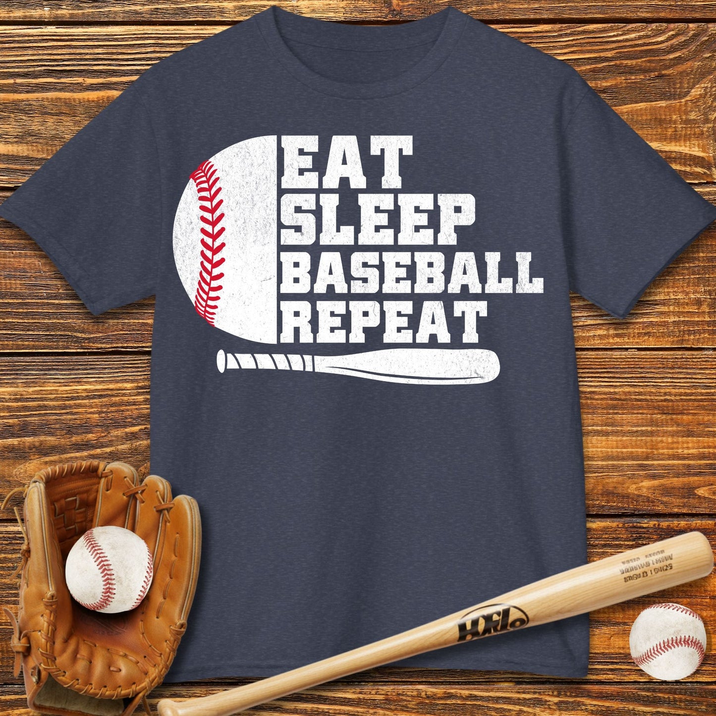 Eat Sleep Baseball Repeat Kids T-Shirt - HomeRun PrintsKids clothes