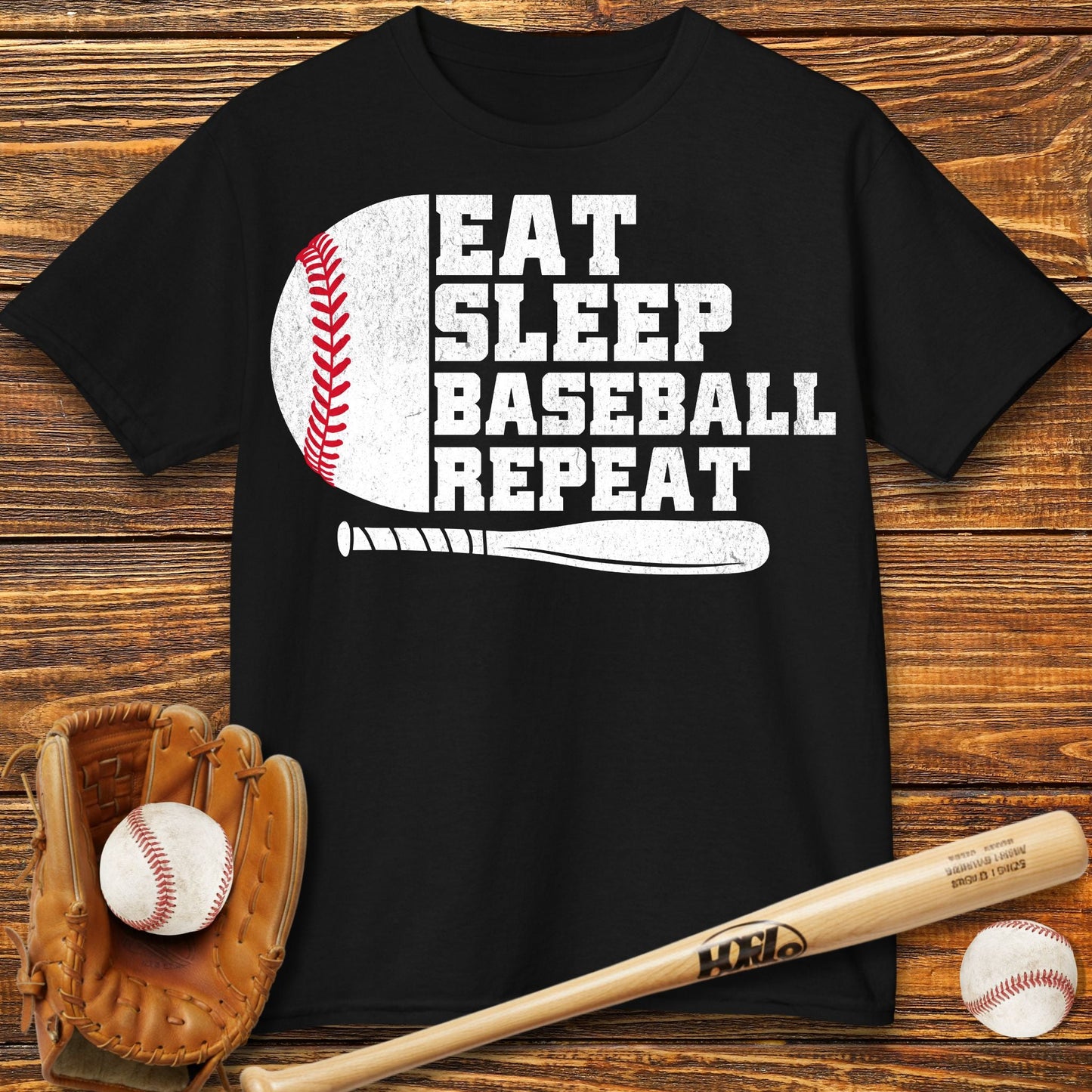 Eat Sleep Baseball Repeat Kids T-Shirt - HomeRun PrintsKids clothes