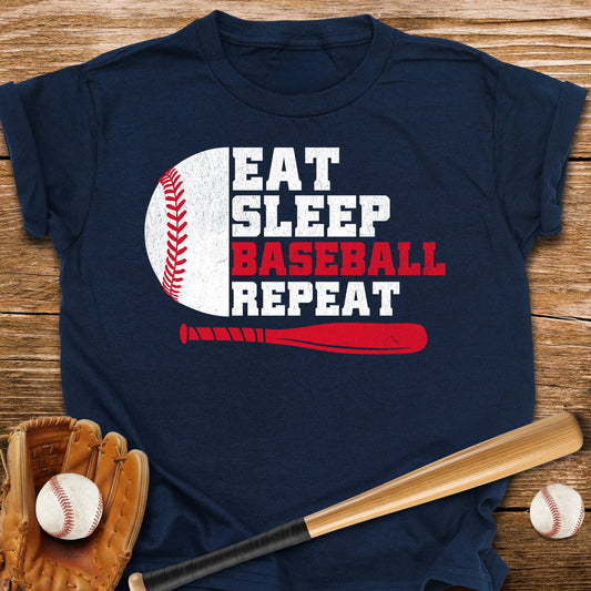 Eat Sleep Baseball Repeat Youth Tee - HomeRun PrintsKids clothes