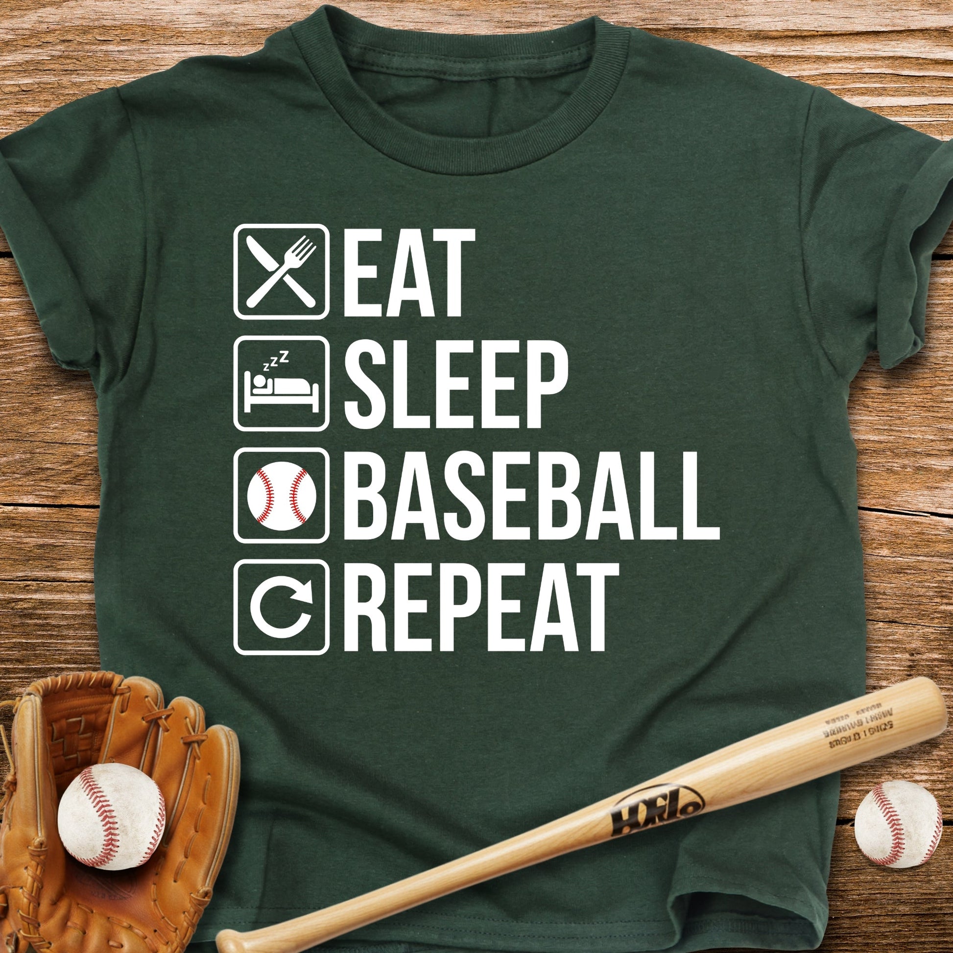 Eat Sleep Baseball Youth Tee - HomeRun PrintsKids clothes
