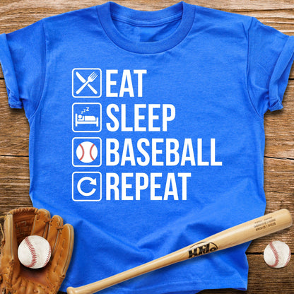 Eat Sleep Baseball Youth Tee - HomeRun PrintsKids clothes
