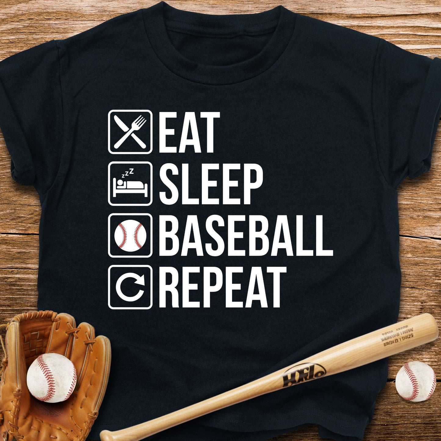 Eat Sleep Baseball Youth Tee - HomeRun PrintsKids clothes