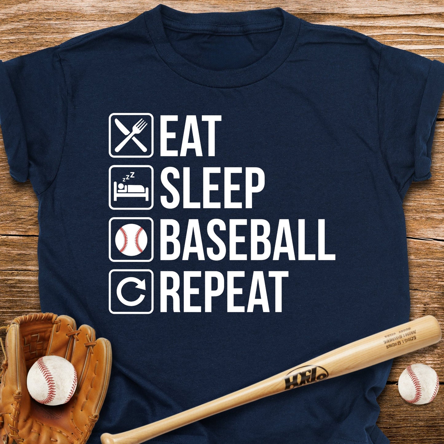 Eat Sleep Baseball Youth Tee - HomeRun PrintsKids clothes
