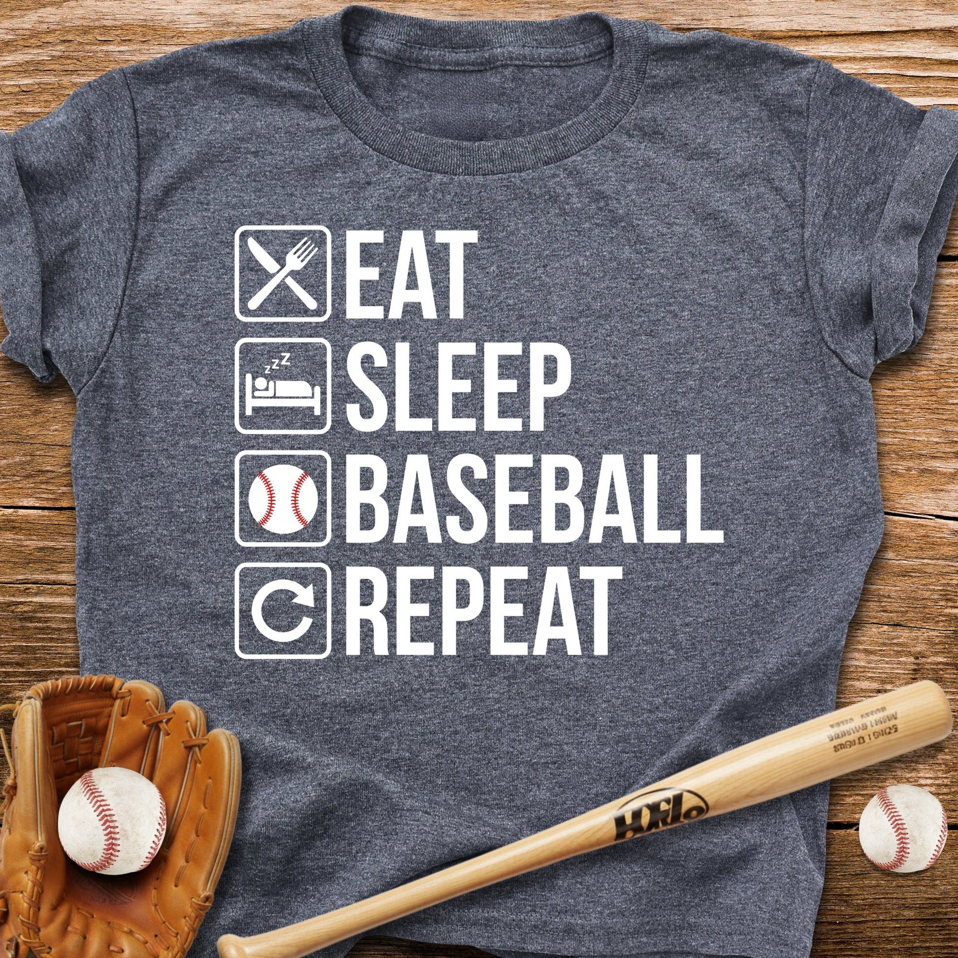 Eat Sleep Baseball Youth Tee - HomeRun PrintsKids clothes