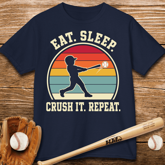 Eat Sleep Crush It Repeat Kids T-shirt - HomeRun PrintsKids clothes