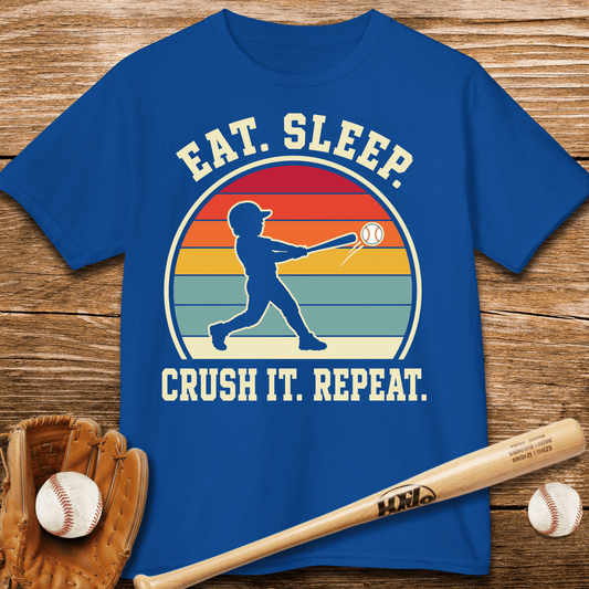 Eat Sleep Crush It Repeat Kids T-shirt - HomeRun PrintsKids clothes