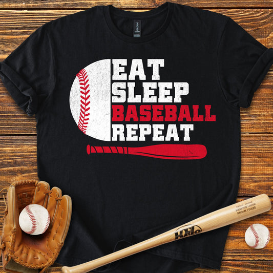 Eat Sleep Repeat T-Shirt - HomeRun PrintsT-Shirt