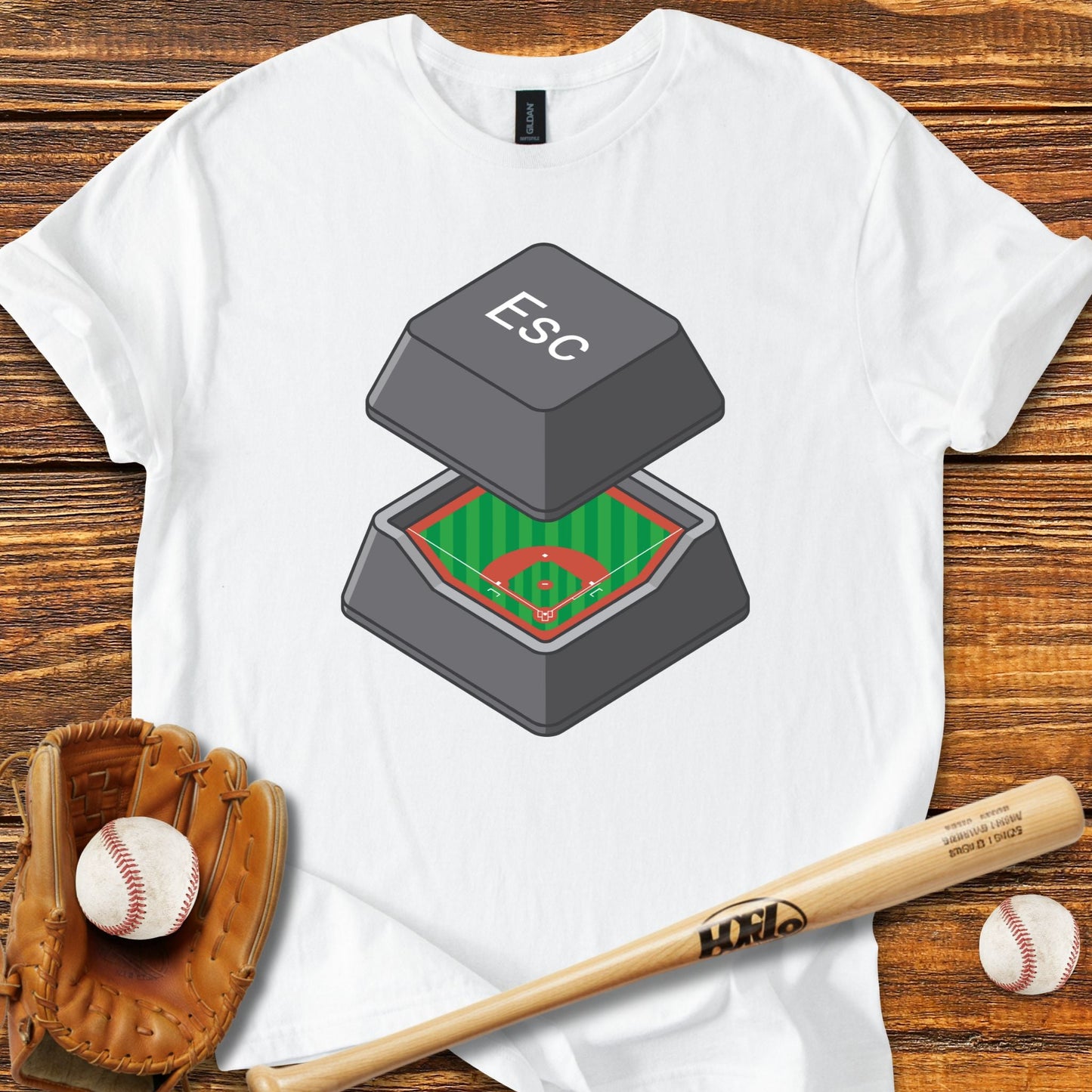 Escape Button T-shirt - HomeRun PrintsT-Shirt