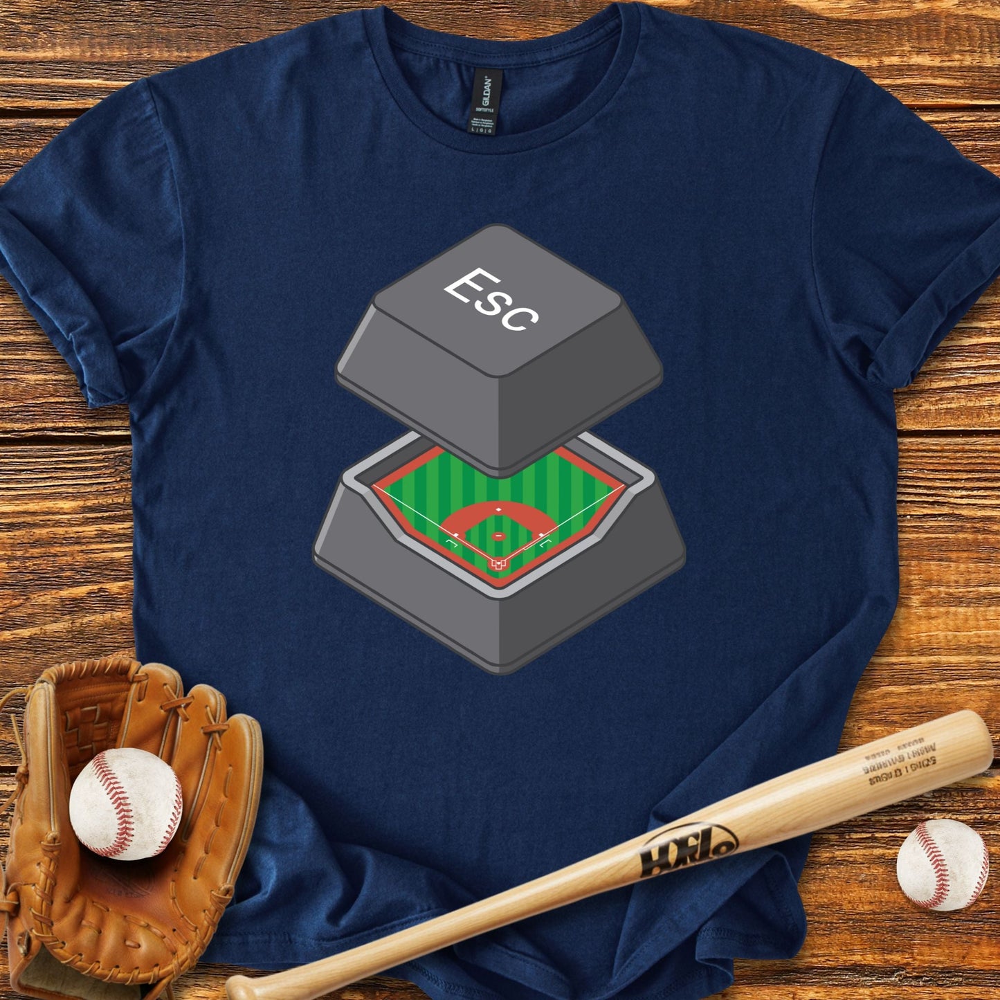 Escape Button T-shirt - HomeRun PrintsT-Shirt