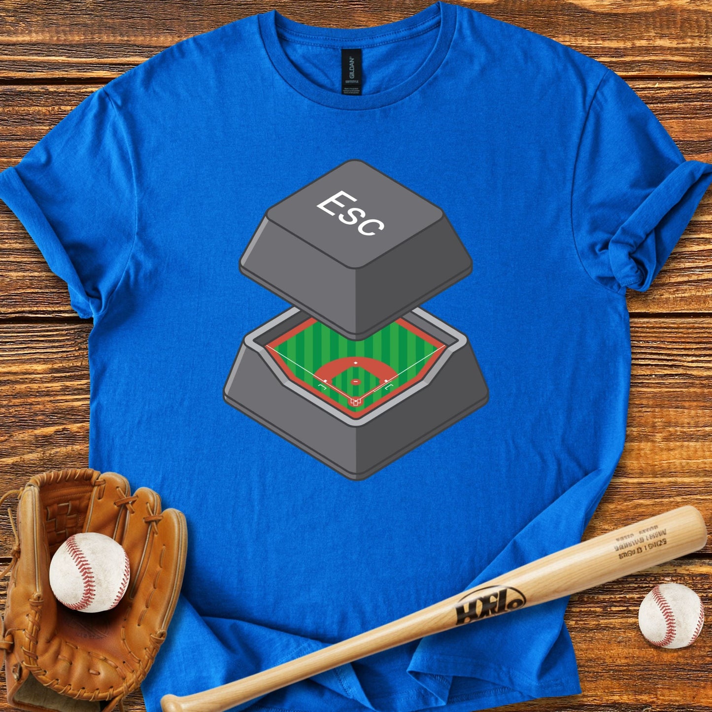 Escape Button T-shirt - HomeRun PrintsT-Shirt