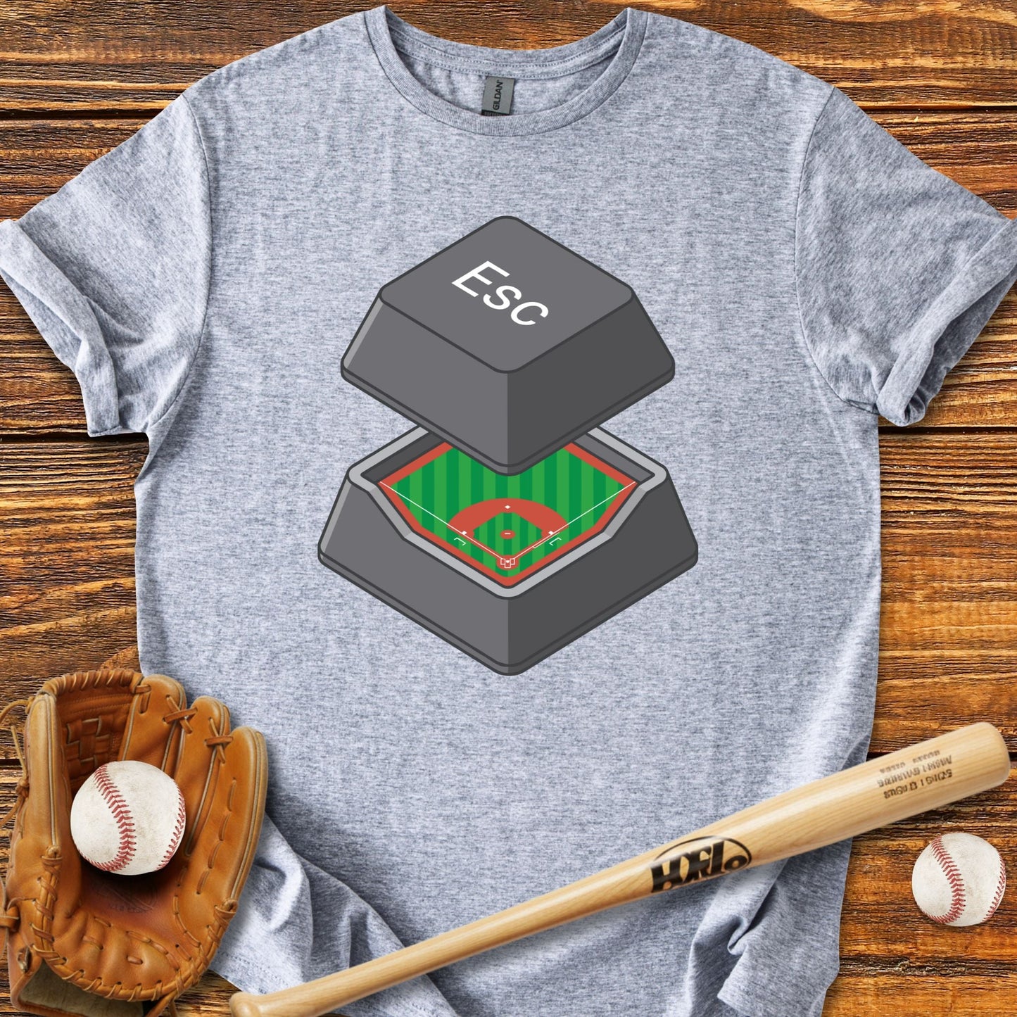 Escape Button T-shirt - HomeRun PrintsT-Shirt