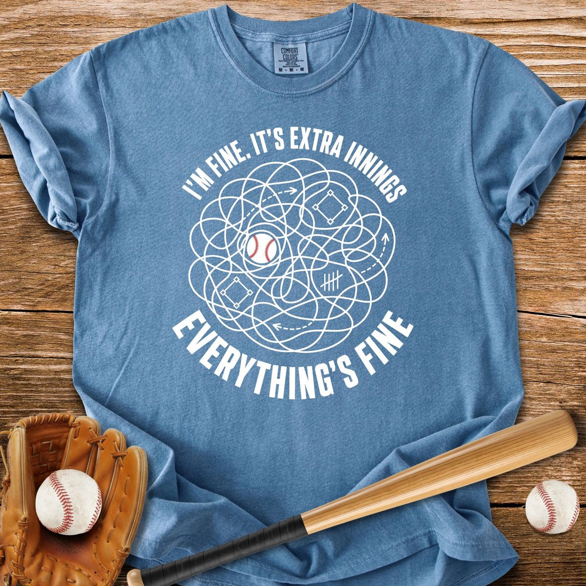 Extra Innings Unraveled Me - HomeRun PrintsComfort Colors